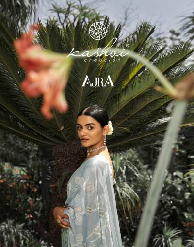 Ajra By Kashvi Beautiful Embroidery And Printed Silk Saree Collection